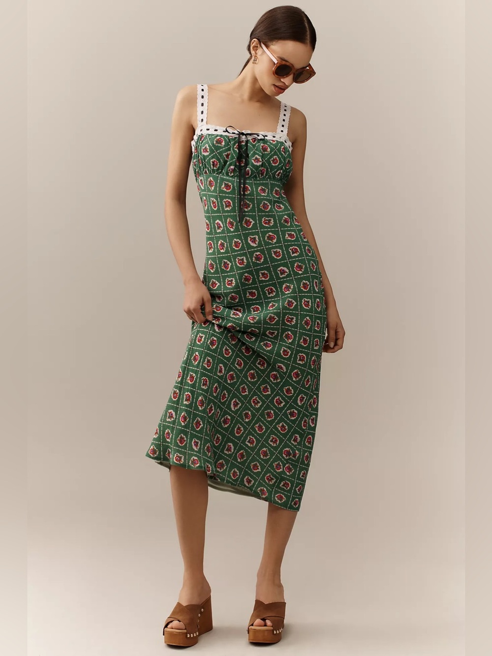 WAYF Magnolia Midi Slip Dress